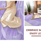 Ultra Soft Area Rug, Non Slip, Stain Resistant, Washable Area Rugs for Living Room, Bedroom, Sleek Minimalist Color Blend(Purple)