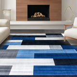 Trendy Abstract Patterned Decor(Blue)
