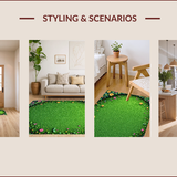 Ultra Soft Area Rug, Non Slip, Stain Resistant, Washable Area Rugs for Living Room, Bedroom, Nature-Inspired Non-Slip Living Room Rug(Green)