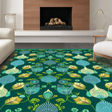 Chic Green Abstract Nature Motif(Green)