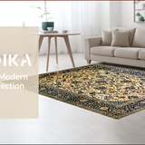 Ultra Soft Area Rug, Non Slip, Stain Resistant, Washable Area Rugs for Living Room, Bedroom, Rich Earthy Tones with Opulence(Beige)