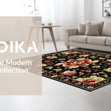 Traditional Handcrafted Flower Motif(Black)