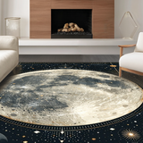 Ultra Soft Area Rug, Non Slip, Stain Resistant, Washable Area Rugs for Living Room, Bedroom, Contemporary Abstract Stellar Arrangement(Gray)