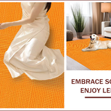 Ultra Soft Area Rug, Non Slip, Stain Resistant, Washable Area Rugs for Living Room, Bedroom, Retro Arch Abstract(Orange)