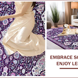 Ultra Soft Area Rug, Non Slip, Stain Resistant, Washable Area Rugs for Living Room, Bedroom, Soft Purple Geometric Motif(Purple)