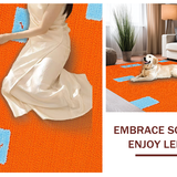 Ultra Soft Area Rug, Non Slip, Stain Resistant, Washable Area Rugs for Living Room, Bedroom, Abstract Modern Geometric Aesthetic(Orange)