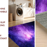 Ultra Soft Area Rug, Non Slip, Stain Resistant, Washable Area Rugs for Living Room, Bedroom, Vibrant Celestial Swirl Artwork(Purple)