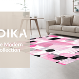 Stylish Tiled Geometric Motif(Pink)