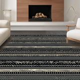 Elegant Tribal Geometric Tapestry(Beige)