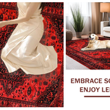 Striking Contemporary Medallion Style(Red)