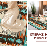 Vibrant Aztec Geometric Motifs(Blue)