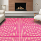 Ultra Soft Area Rug, Non Slip, Stain Resistant, Washable Area Rugs for Living Room, Bedroom, Adorable Cozy Textured Motif(Pink)