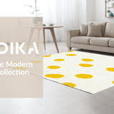 Ultra Soft Area Rug, Non Slip, Stain Resistant, Washable Area Rugs for Living Room, Bedroom, Cheerful Contemporary Egg Pattern(Yellow)