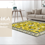 Ultra Soft Area Rug, Non Slip, Stain Resistant, Washable Area Rugs for Living Room, Bedroom, Chic Eclectic Tiled Arrangement(Yellow)