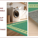 Ultra Soft Area Rug, Non Slip, Stain Resistant, Washable Area Rugs for Living Room, Bedroom, Vintage Green Farmhouse Living Room Stain-Resistant Carpet(Green)