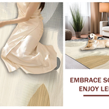 Ultra Soft Area Rug, Non Slip, Stain Resistant, Washable Area Rugs for Living Room, Bedroom, Whimsical Textured Bubble Aesthetic(Beige)