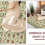 Ultra Soft Area Rug, Non Slip, Stain Resistant, Washable Area Rugs for Living Room, Bedroom, Boho Olive Green Living Room Washable Rug(Beige)