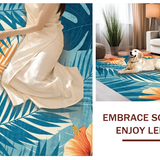 Tropical Botanical Leaf Print(Blue)