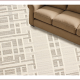 Ultra Soft Area Rug, Non Slip, Stain Resistant, Washable Area Rugs for Living Room, Bedroom, Rustic High-Low Floral Motif(Beige)