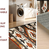 Ultra Soft Area Rug, Non Slip, Stain Resistant, Washable Area Rugs for Living Room, Bedroom, Southwestern Colorful Tribal Texture(Brown)