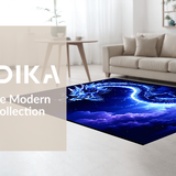 Ultra Soft Area Rug, Non Slip, Stain Resistant, Washable Area Rugs for Living Room, Bedroom, Mysterious Celestial Animal Print(Blue)