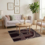 Ornate Red Arched Persian Area Rug