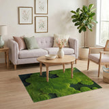 Lush Green Moss Abstract Area Rug
