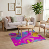 Abstract Area Vibrant Multi-Color Abstract Area Rug