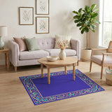 Purple Ornate Purple Persian Border Area Rug