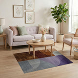 Abstract Geometric Semi-Circle Area Rug