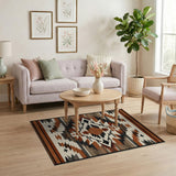 Southwestern Geometric Area Rug Rust Brown Tan