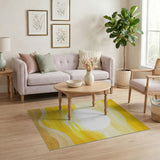 Yellow Sun Gradient Abstract Area Rug