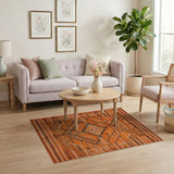 Orange Heritage Tribal Geometric Heritage Tribal Area Rug