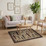 Red Salmon Fish Heritage Tribal Rug