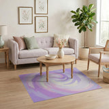 Purple Hypnotic Purple Swirl Abstract Area Rug