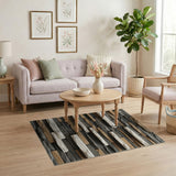Rustic Stacked Stone Texture Area Rug
