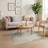Beige and Neutral Beige Abstract Flow Area Rug