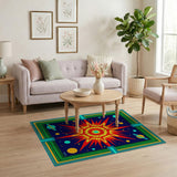 Multi-color and Patterns Cosmic Starburst Area Rug