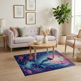 Moonlit Mermaid Forest Lagoon Rug