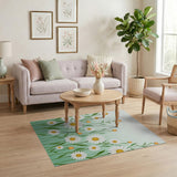 Daisy Meadow Floral Area Rug