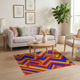Vibrant Zigzag Geometric Multi-Color Area Rug