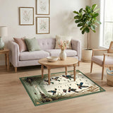 Flying Mallard Ducks Marsh Area Rug