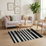 Bold Black White Striped No. 62 Area Rug
