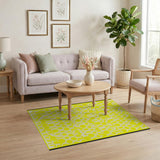 Geometric Modern Yellow Yellow Honeycomb Hexagon Area Rug