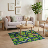 Vibrant Cartoon City Streets Kids Area Rug