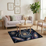 Cosmic Spiral Galaxies Area Rug