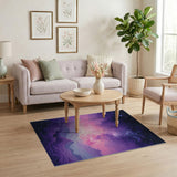 Purple Galaxy Mountains Area Rug