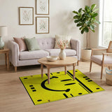 Cheerful Yellow Smiley Face Area Rug