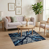 Lightning Fracture Abstract Area Rug