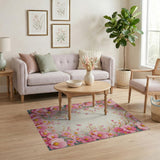 Delicate Pink Blossom Floral Area Rug